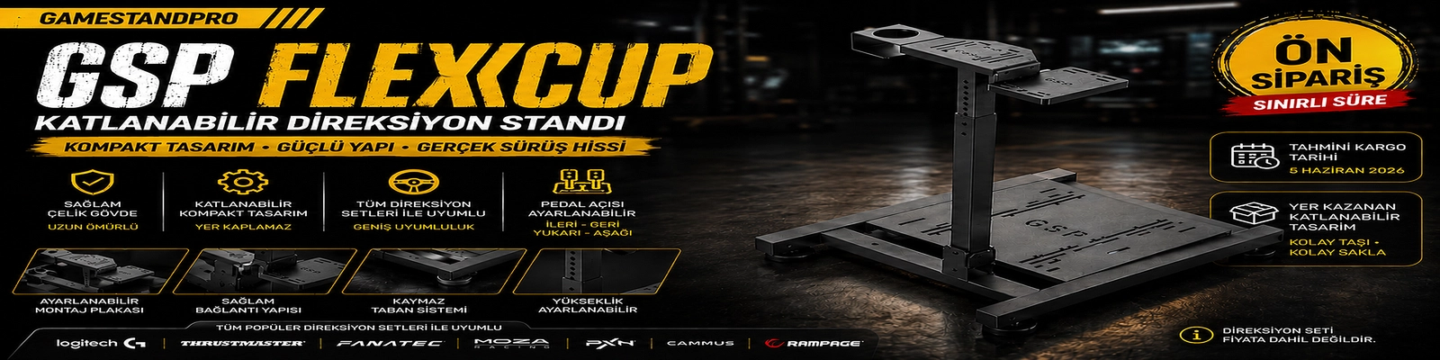 Gamestandpro FlexCup Direksiyon Standı